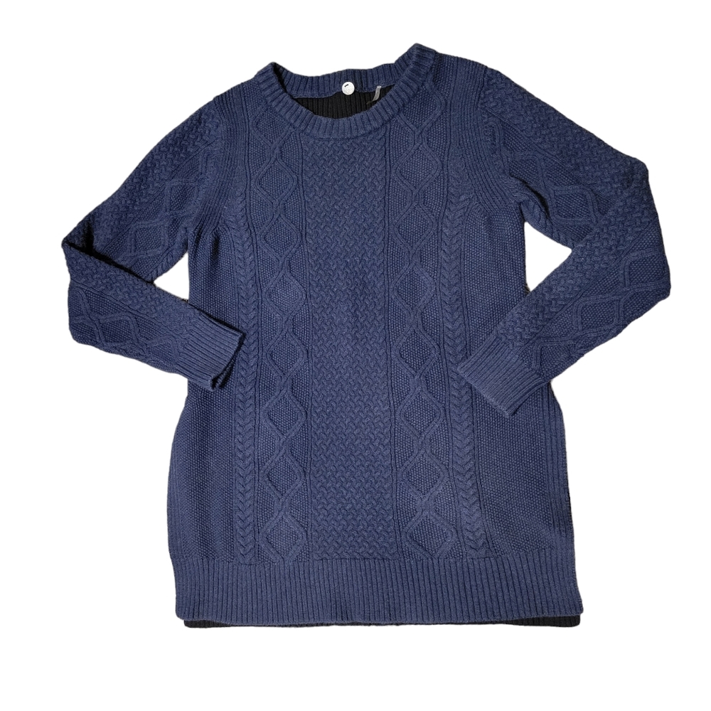 Margaret O'Leary Blue Cable Knit Tunic Sweater